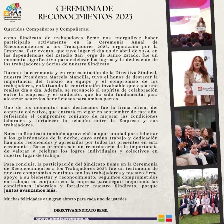 Ceremonia de mejores trabajadores