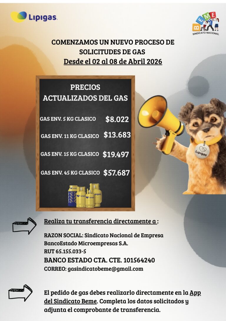 Solicitud vales de gas 02 al 08 de abril 2026